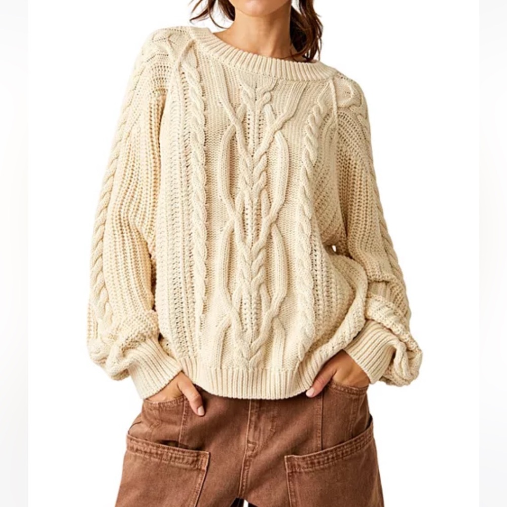 Free People Frankie Cable Knit Sweater
